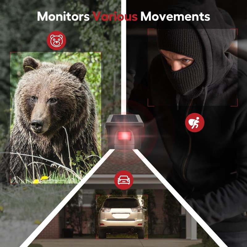 Solar Driveway Alarm System - Wireless Motion Alerts, 1/2 Mile Range, App gallery