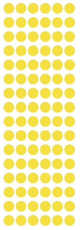 3/8" Light Yellow Dots Round Vinyl Color Cod Inventory Dot Stickers 3/8 Inch gallery