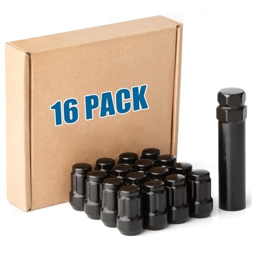 16PCS ATV Lug Nuts, Closed End 6 Spline 10x1.25 Lugnuts, 60 M10x1.25 Black gallery