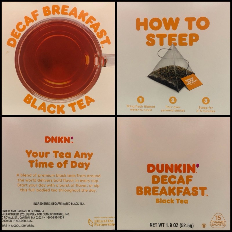 Dunkin Decaf Breakfast Black Tea 3 Box 45 tea bags Decaffeinated Anytime Of Day gallery