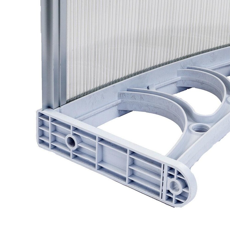 DIY 40" x 30" Window Awning Front Door Canopy White Yard Garden gallery