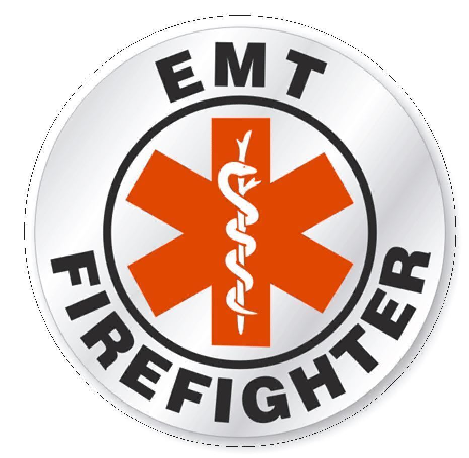 EMT Firefighter Hard Hat Sticker Decal