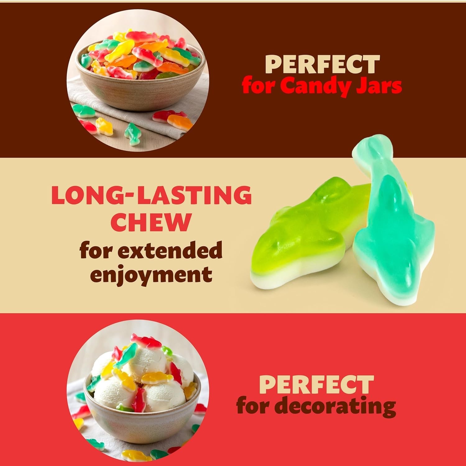 Gummy Sharks | 1-Pound Bag | Dye Free Сandy | Assorted Fruit Gummy Candy gallery