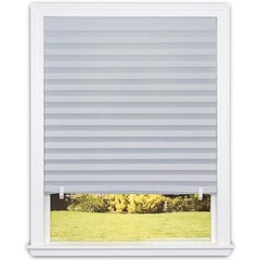 Window Blackout Pleated Paper Shade Light Filtering Panel Gray 36 inch x 72 inch
