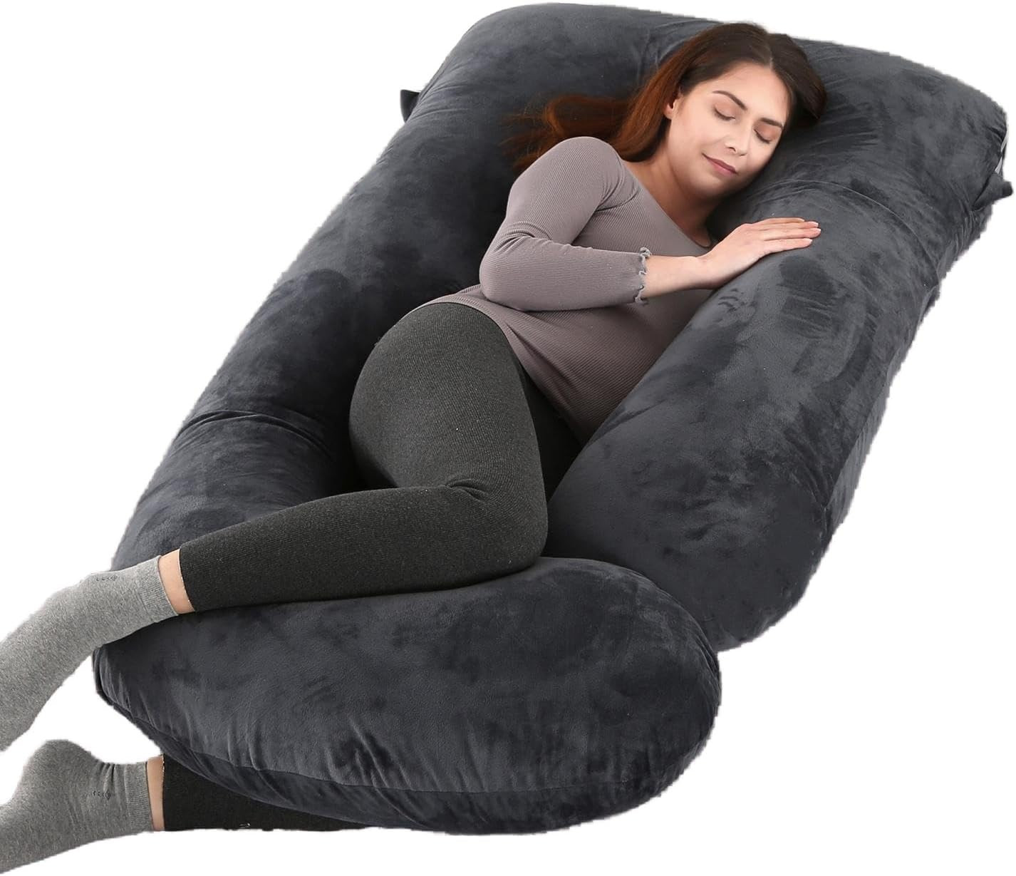 ALLOPERA 57 Inch Pregnancy Pillow for Sleeping, Full Body Support Pillow with Re gallery