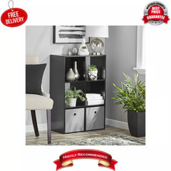 Mainstays 6 Cube Storage Organizer, Black