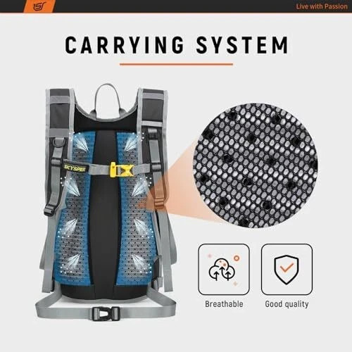  Hiking Backpack - 20L Small Backpacks with Ergonomical Design, Darkgray 4