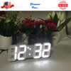 Digital 3D LED Wall Desk Alarm Clock 9.7" Brightness Adjustable Gift Present gallery