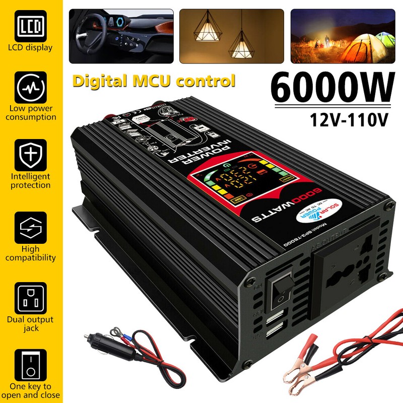 6000W Complete Solar Panel Kit Power Generator Home RV Camping Emergency Power gallery