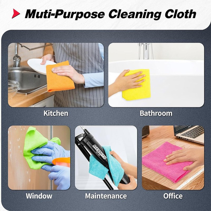 No-Scratch Microfiber Cleaning Cloth Cars Durable Versatile Polishing Detail Rag gallery