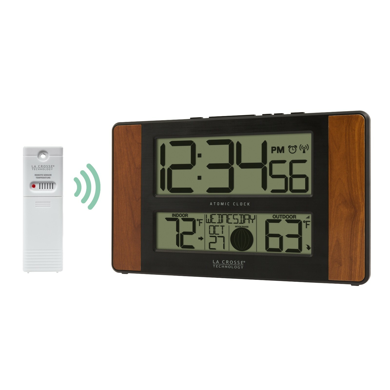 513-1417CH La Crosse Technology Atomic Digital Wall Clock with TX141-BV2 Sensor gallery