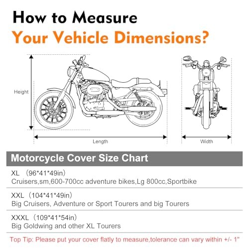 Indoor Motorcycle Cover, Soft Stretch Elastic Dustproof XXL(104 x 41 x 49 in) gallery