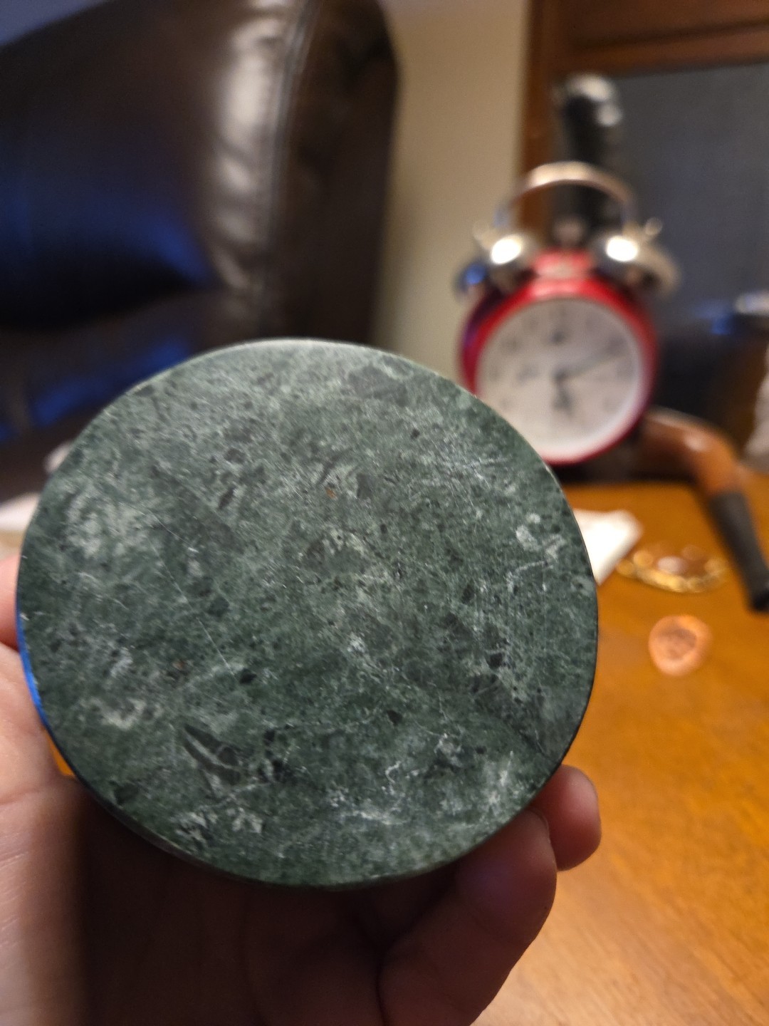 Indian Green Marble (Verde Guatemala). Handcrafted Green Marble Salt Celler gallery