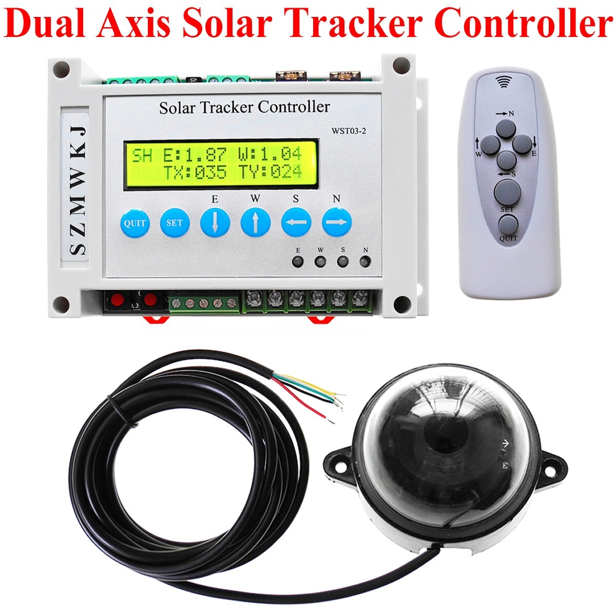 Dual Axis Solar Tracking Tracker Controller for PV Solar Panel System Sun Track gallery