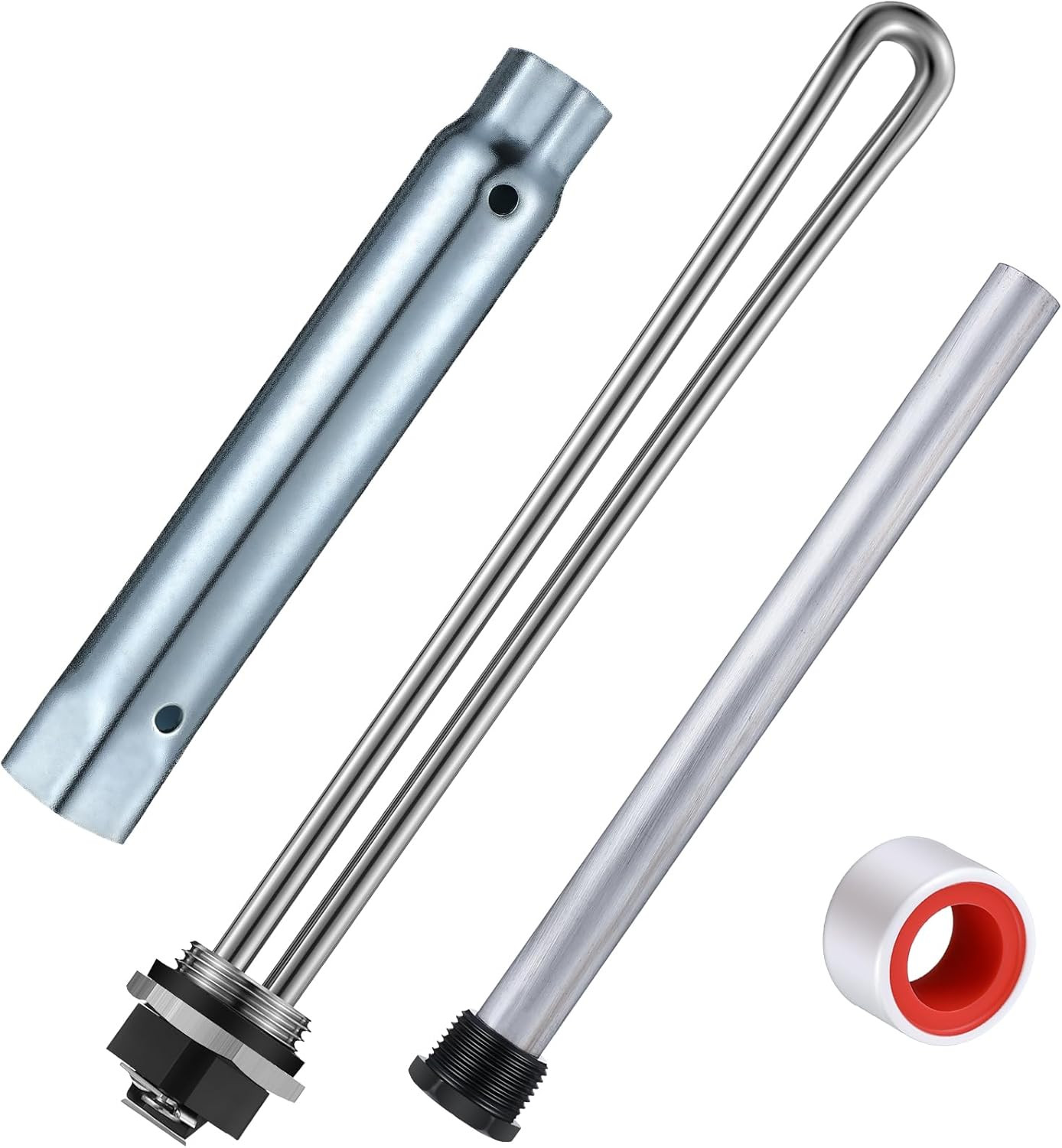 4 Pieces RV Water Heater Elements Include 1 Anode Rod 1 Electric Heater Element gallery