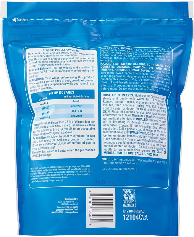 Swimming Pool Ph Up, Raises Ph, Protects against Eye and Skin Irritation, 4LB (P gallery