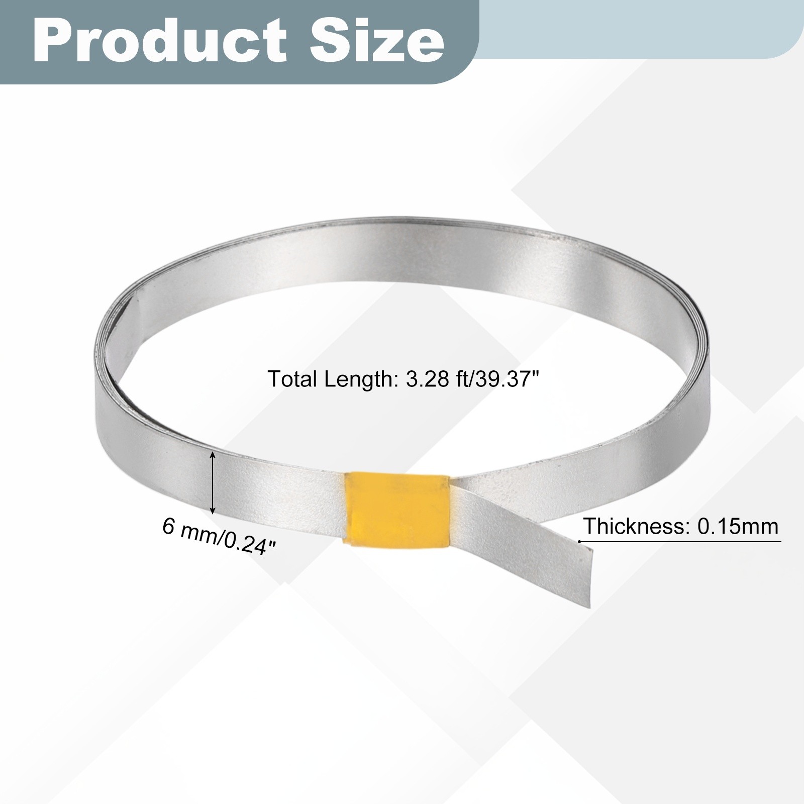 3.28FT Nickel Plated Steel Strip Roll for Battery Spot Welding, 0.15 x 6 mm gallery
