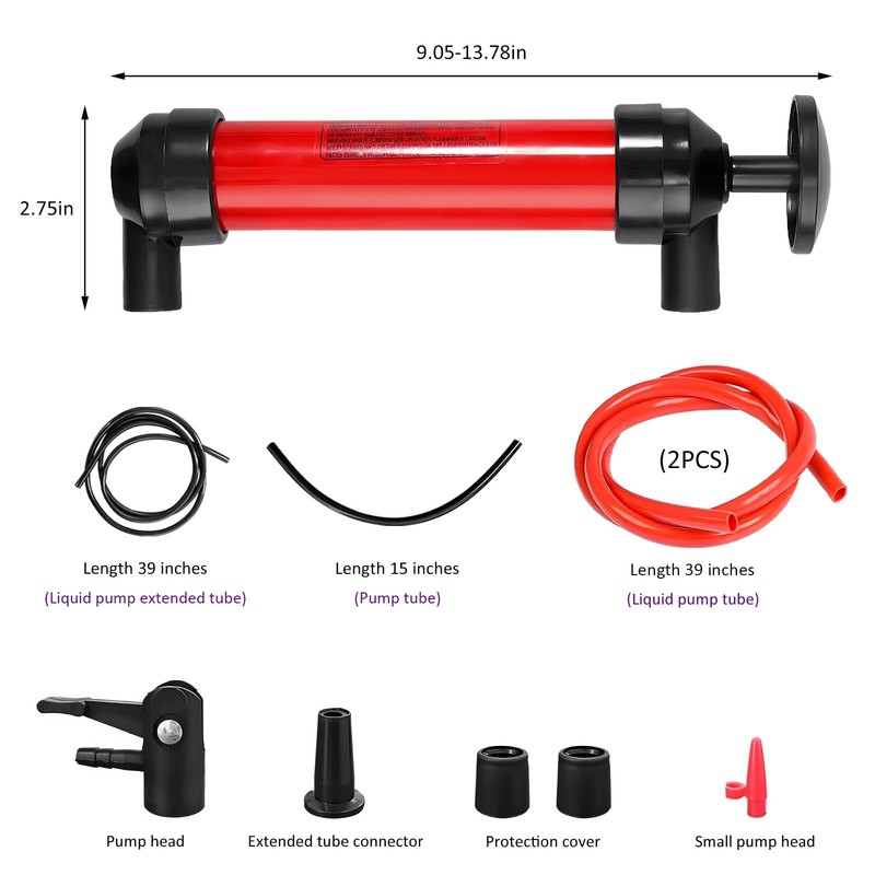 Car Siphon Fluid Transfer Pump, Multi-Use Manual Fuel Extractor Liquid Suctio... gallery