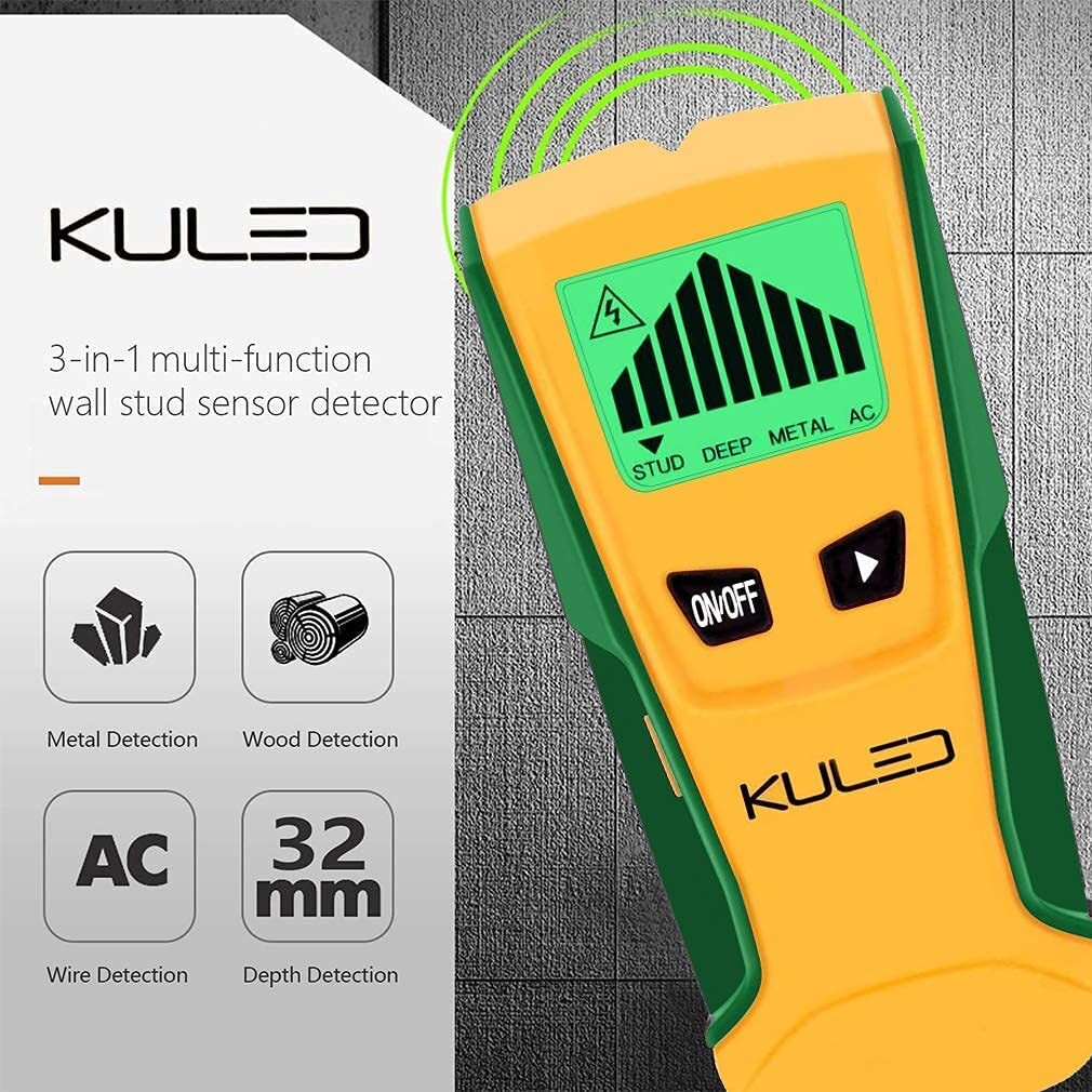KULED Stud Finder, 3 in 1 Multi-Function LCD Display Wall Stud Sensor Detector gallery