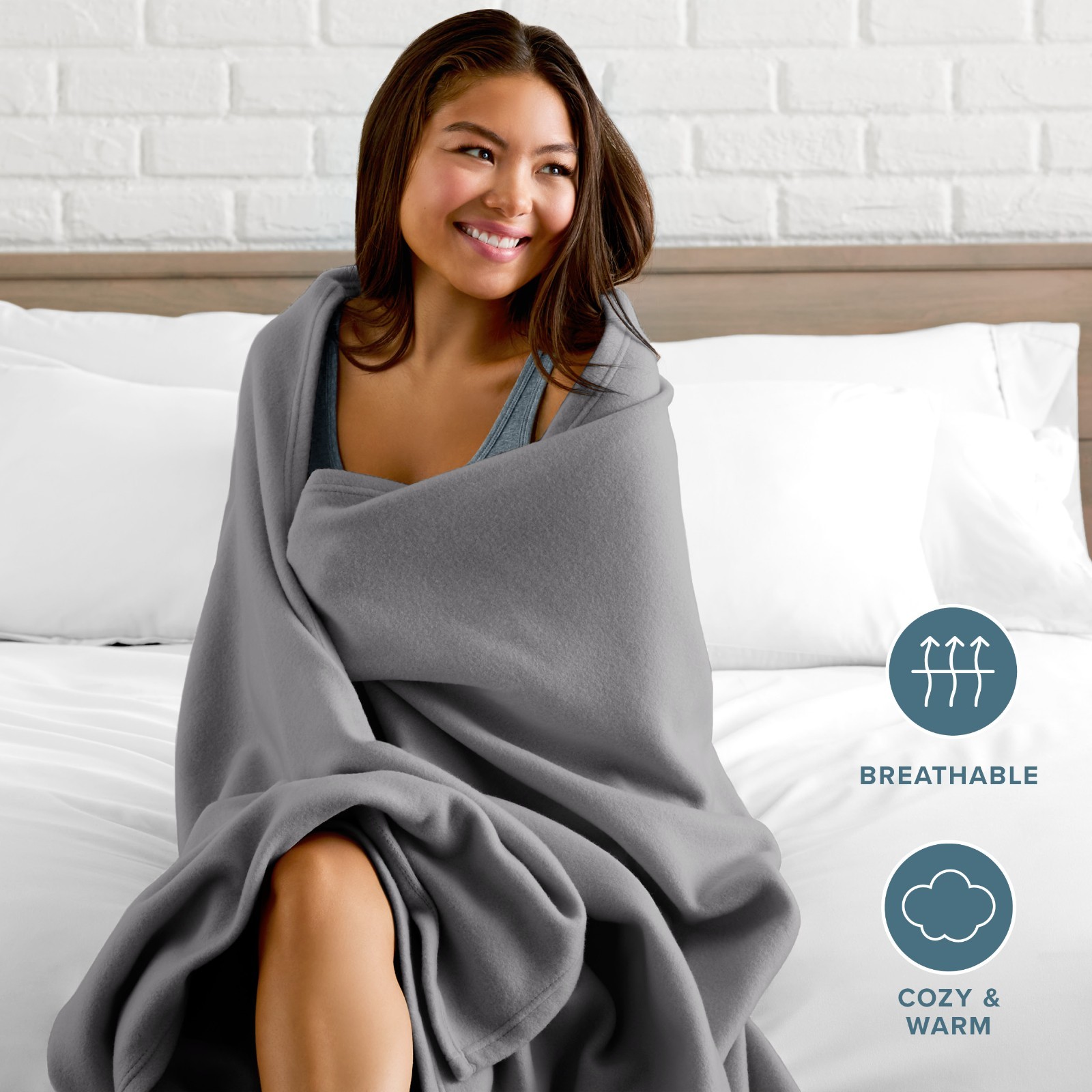 Bare Home Polar Fleece Throw Blanket - Premium Ultra Soft, Ideal for Cold Nights gallery