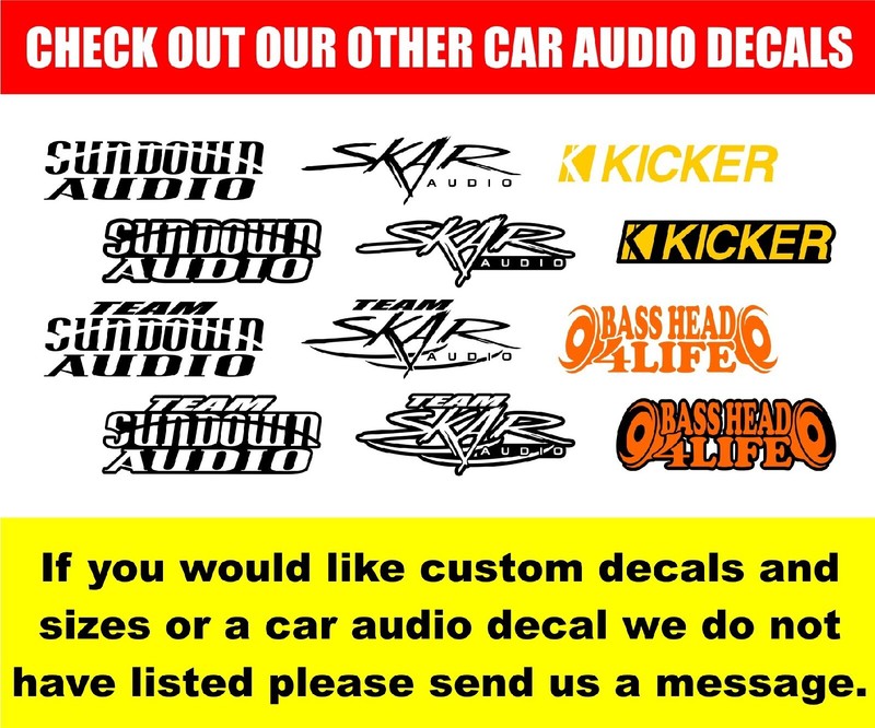 Extra Large Sundown Audio Car Audio Vinyl Decal Sticker Car Window gallery