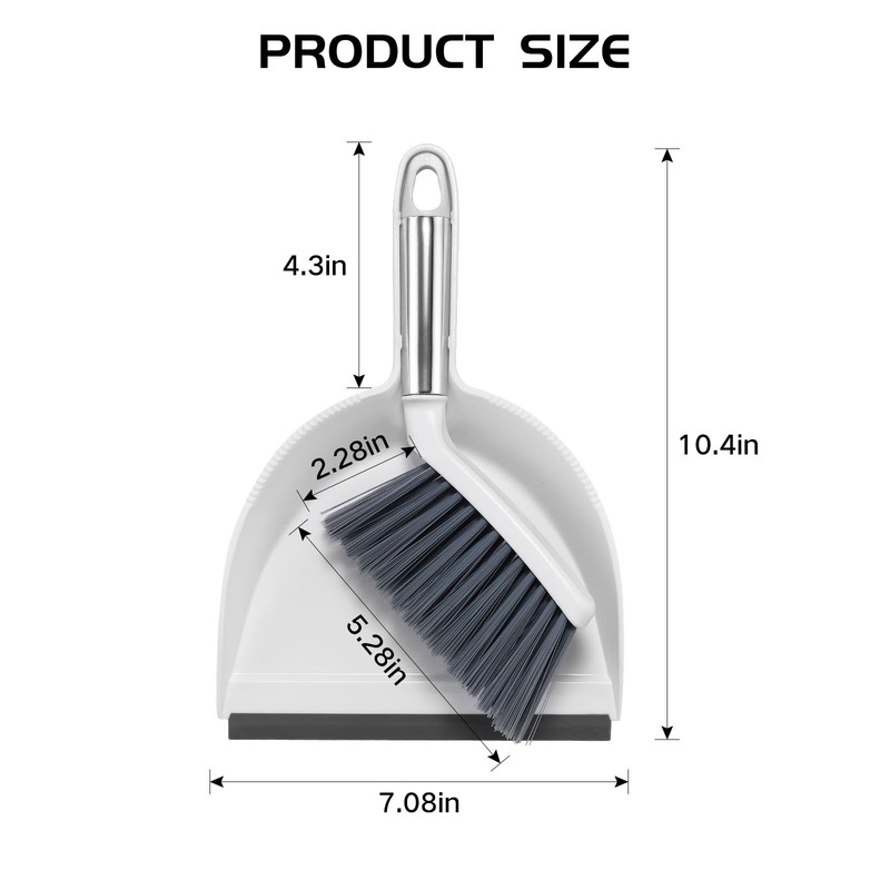 Mini Broom and Dustpan Set, Small Dust Pan and Brush Set with Handle Dustpan ... gallery