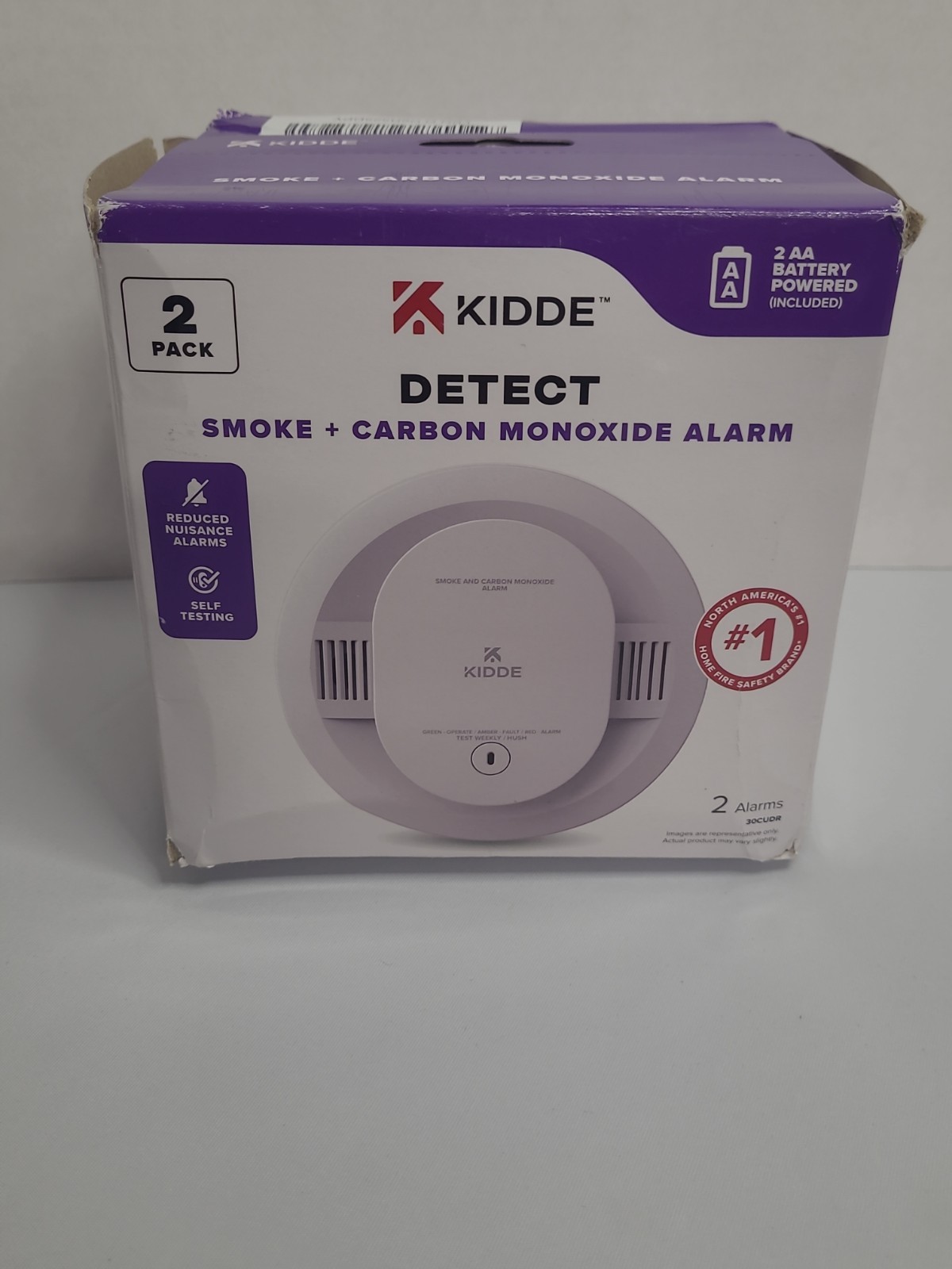 NEW Kidde 30CUDR Smoke & Carbon Monoxide Detector 2 Pack - AA Battery 9th Ed gallery