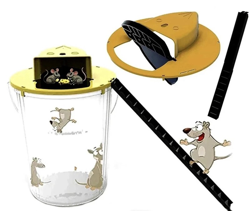 Mouse Rat Trap Flip & Slide Mouse Trap Bucket Catcher Mousetrap Slide Bucket Lid gallery