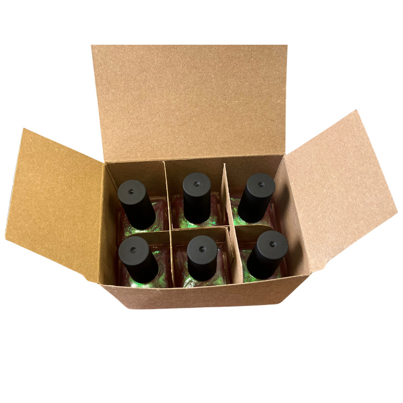 Empty 6 Compartment Box for Nail Polish Bottles - Bottles Not Included gallery