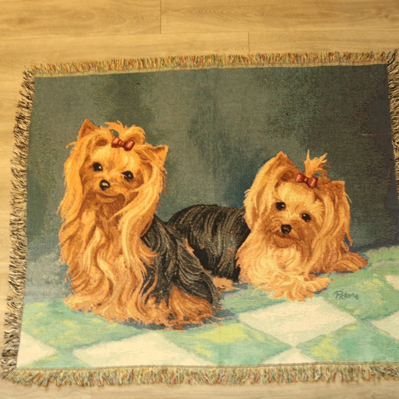 Yorkshire Terrier Yorkie Throw Blanket by Linda Picken Tapestry Dog 64X51 gallery