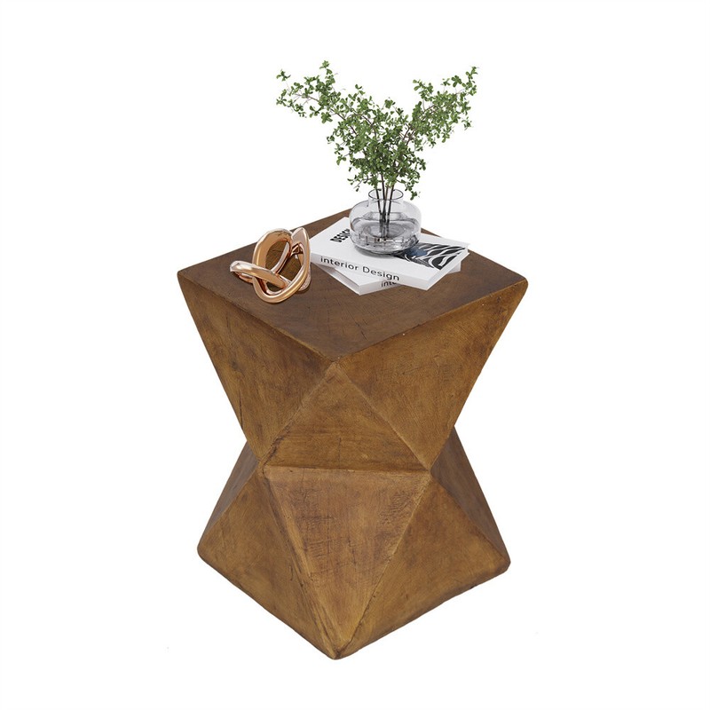 Outdoor Lightweight Concrete Side Table Concrete Stool End Table Accent Table gallery