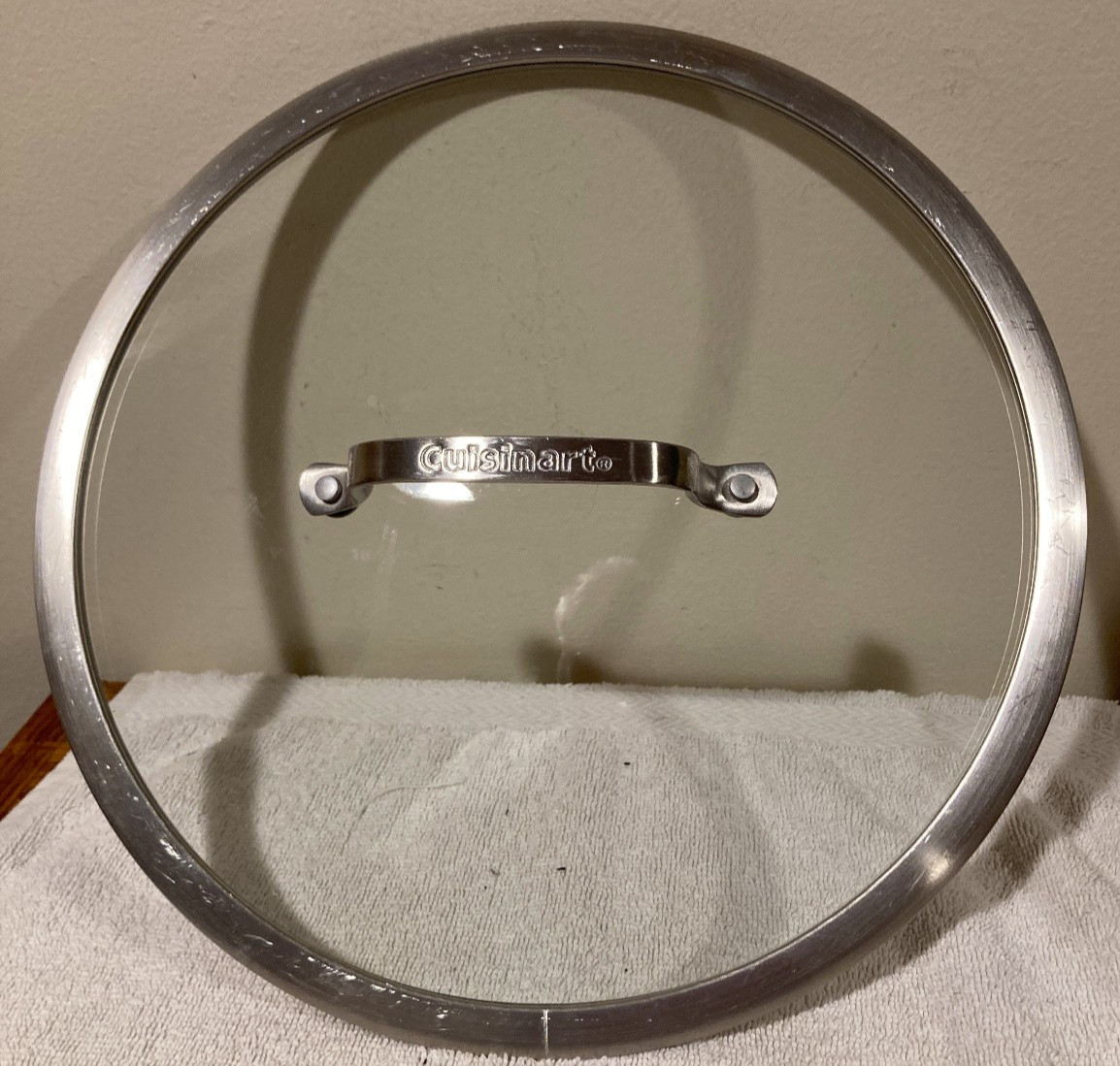Cuisinart Tempered Glass Lid - Replacement Lid- inner 10.75" FREE SHIP gallery