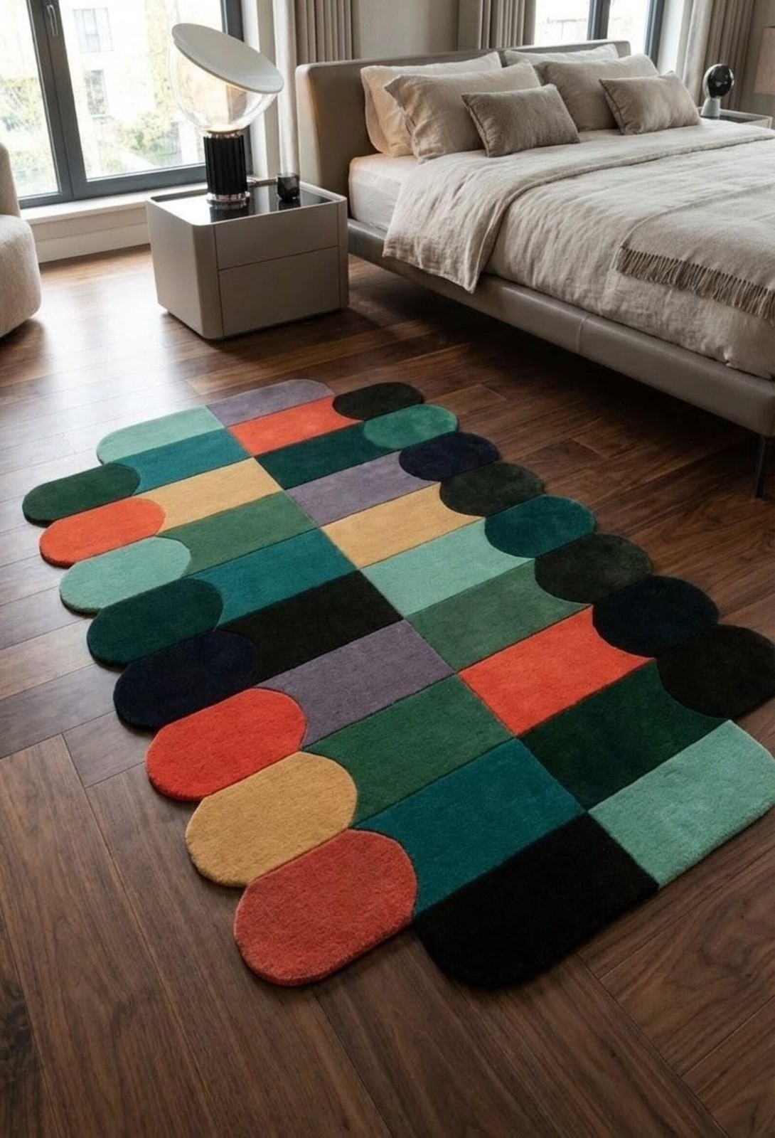 Luxury Modern Geometric Rug Multicolor Abstract Patchwork Area Carpet 5x8|8x10 gallery