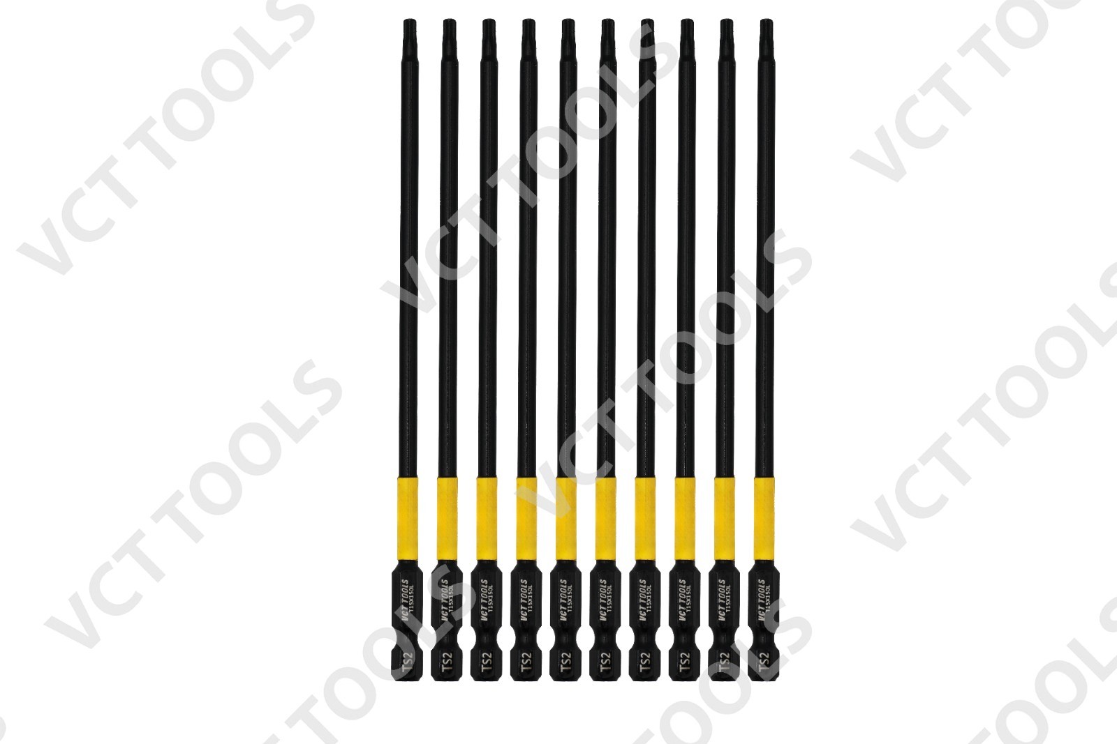 VCT T15 Torx Magnetic Anti‑Slip Screwdriver Bits 10‑Pack 6" S2 Steel gallery