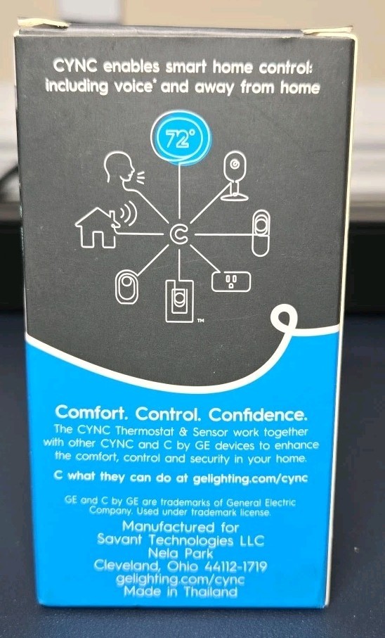 GE CYNC Smart Room Temperature Sensor for CYNC Thermostat gallery