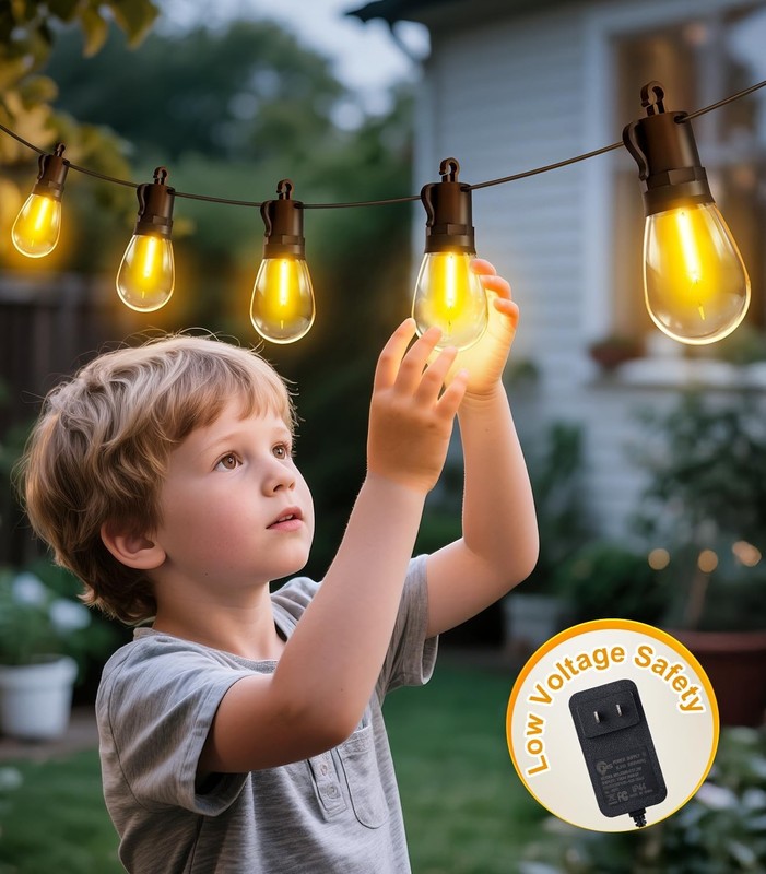 Outdoor String Lights Patio LED - Light Outside 50Ft 15M Waterproof Remote Dimma gallery