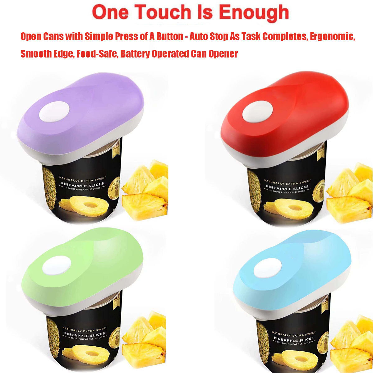 Electric Can Opener: One-Touch Open Your Cans, Smooth Edge, Handheld Can Opener gallery