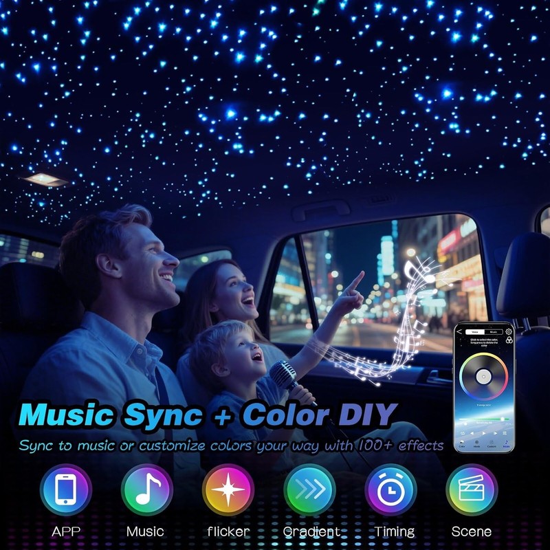 Fiber Optic Ceiling Light Kit 500pcs Star Ceiling Lights for Bedroom Home Decor gallery
