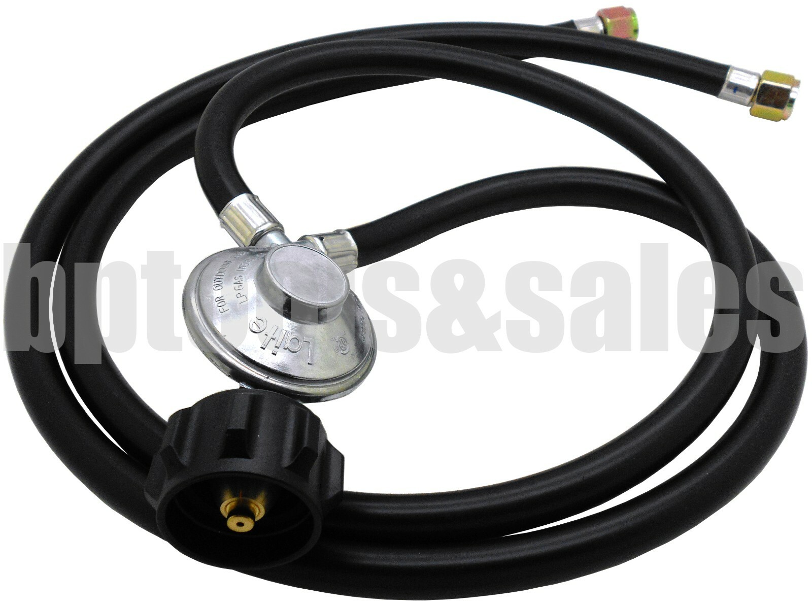 39" Y-Splitter Hoses Low Pressure Propane LP Gas Regulator 4 BBQ Grill Burner gallery