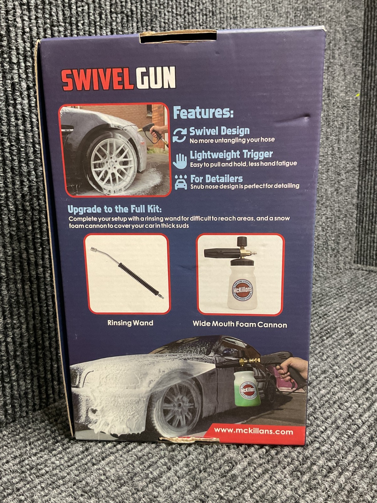 Mckillans Short Pressure Washer Gun with Swivel 3/8" Plug & 1/4” Quick Connector gallery