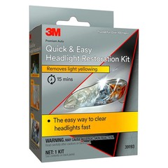 3M Quick and Easy Headlight Restoration Kit, Removes Light Yellowing in 15-Minut