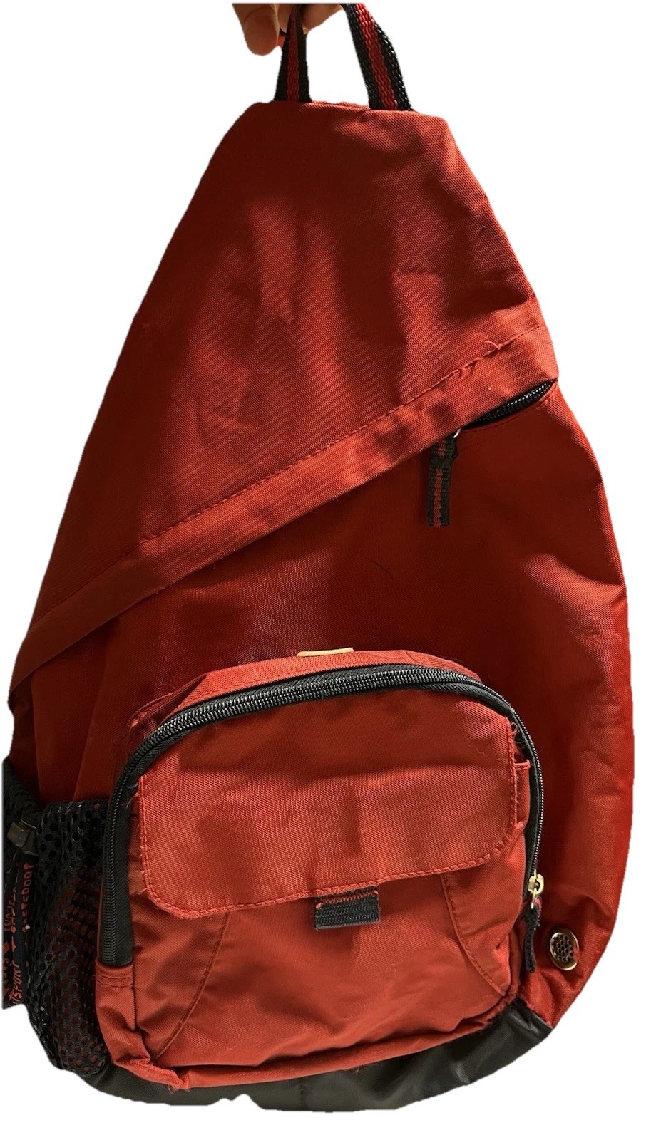Back Pack Slingback Design Red AndBlue Multi Pocket One Strap Adjustable