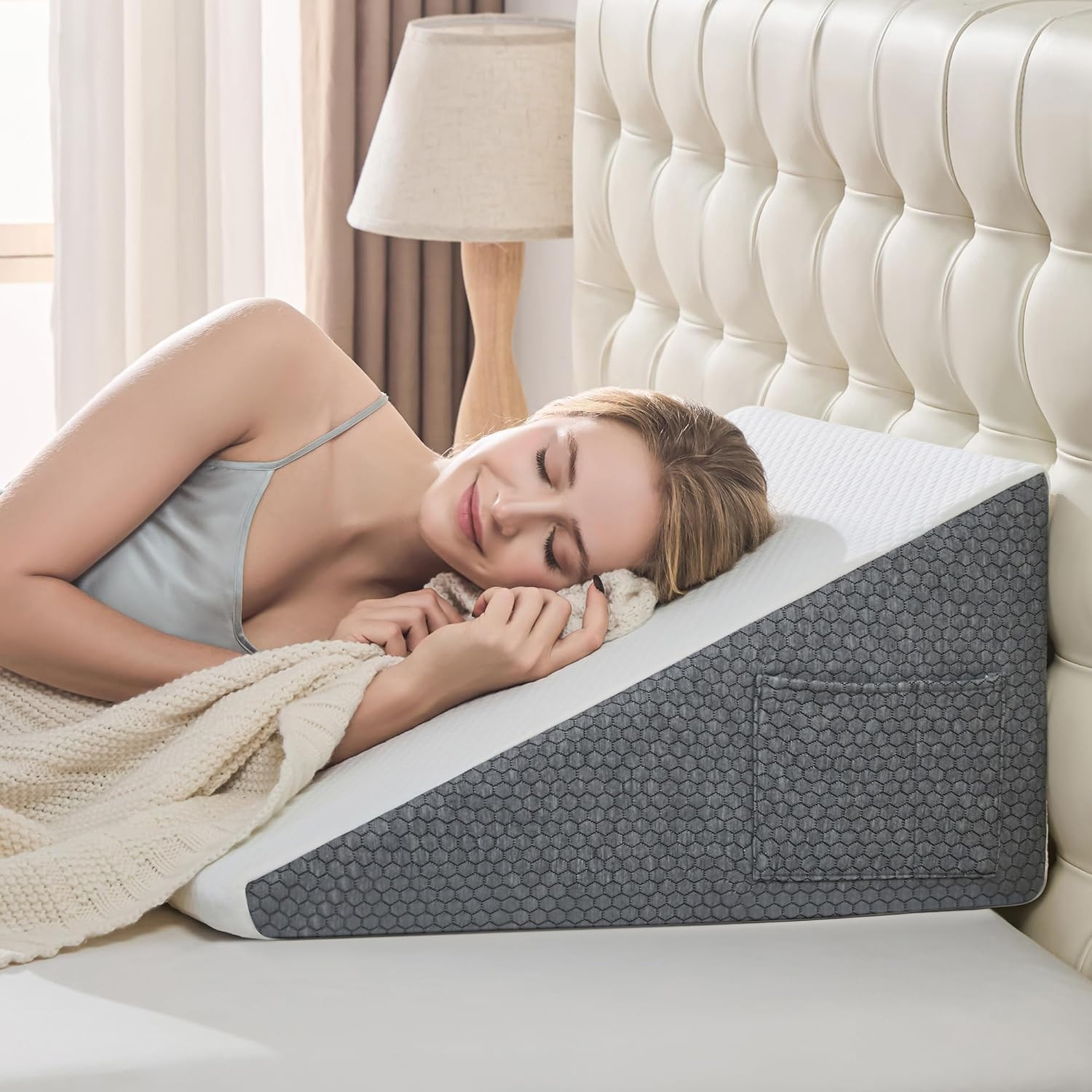 12-Inch Memory Foam Wedge Pillow for Sleep, Acid Reflux & Back Pain Relief gallery