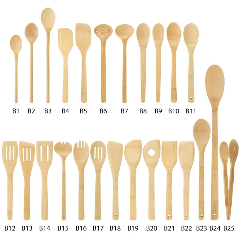 BambooMN Organic Kitchen Serving/Cooking Utensils, Spatula - Various Styles gallery