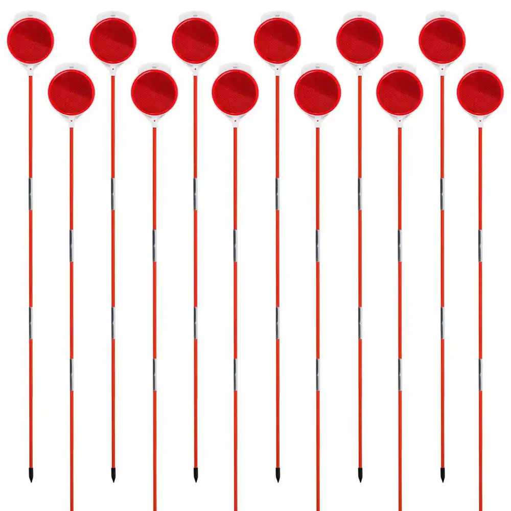 1/4 In. X 53 In. Foldable Driveway Markers with round Reflector for Driveway, Or gallery