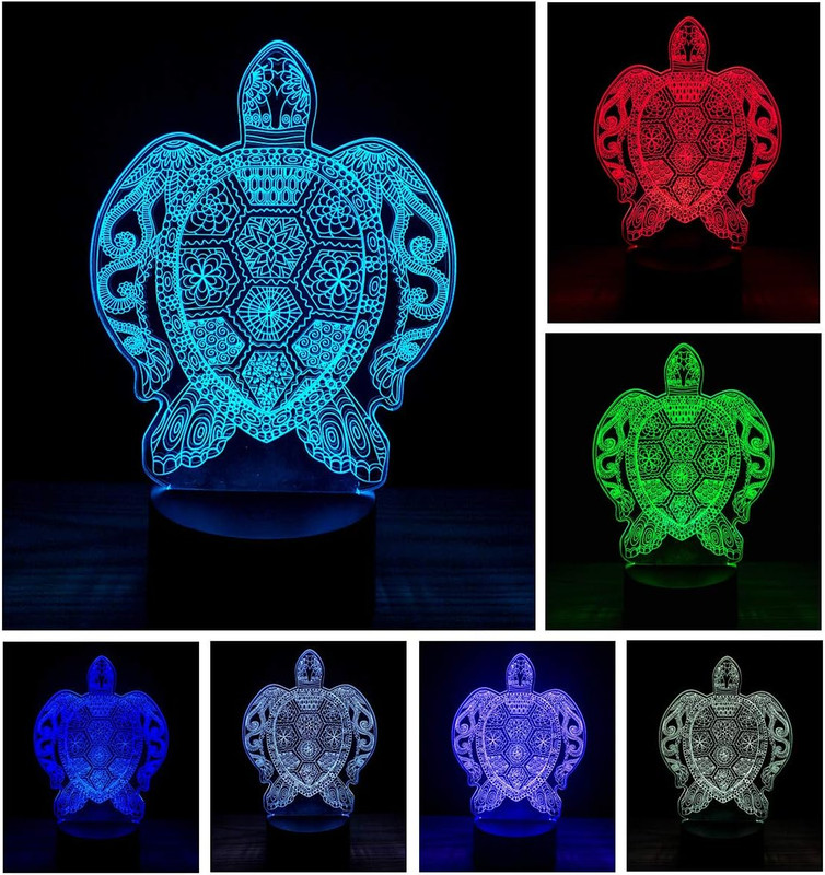 3D Optical Illusion LED Night Light, Boy Girl Kids Baby Sleep Desk Lamp Touch Co gallery