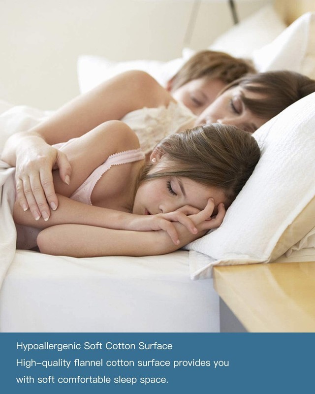Soft Cotton Mattress Protector Pad Hypoallergenic Waterproof Cover Cal King gallery