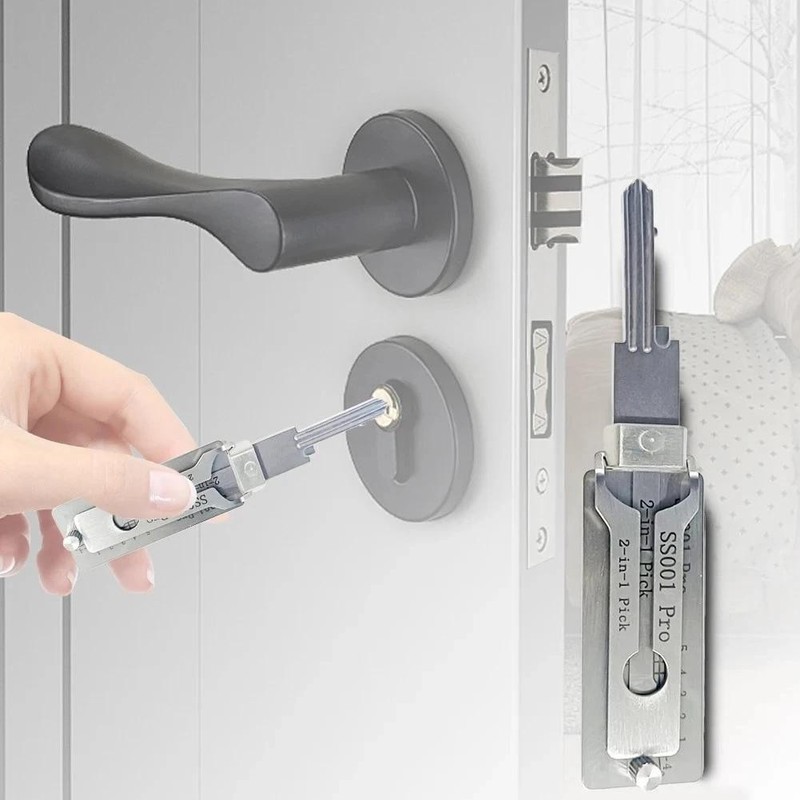2-in-1 Stainless Steel Key Decoder Ss001 Pro Lock Decoder Repair Tools-free ship gallery
