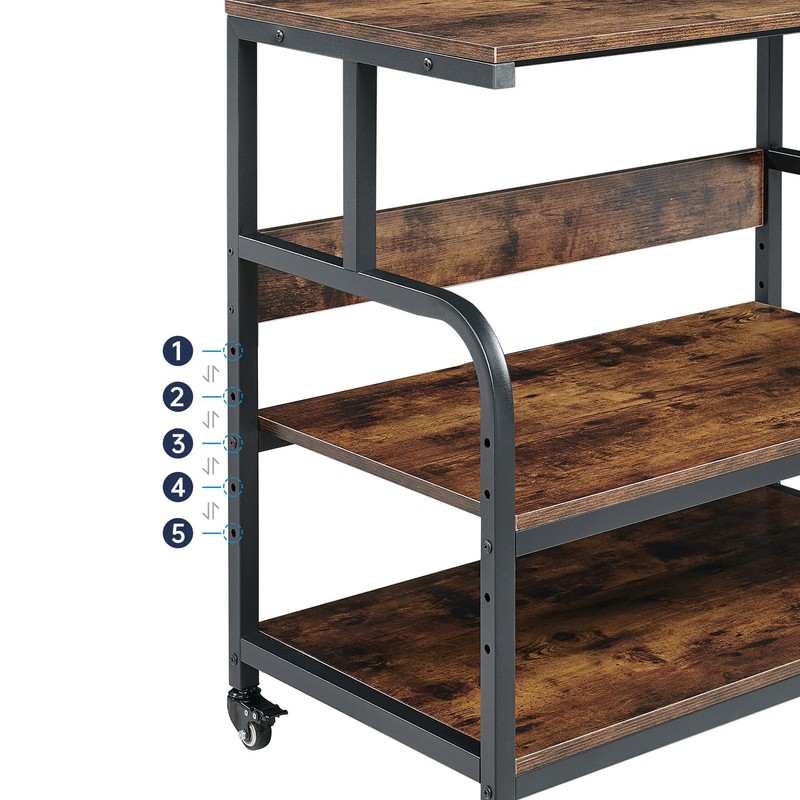 32.3" Wide Extra Large Printer Stand, 3 Tier Printer Table with Adjustable St... gallery