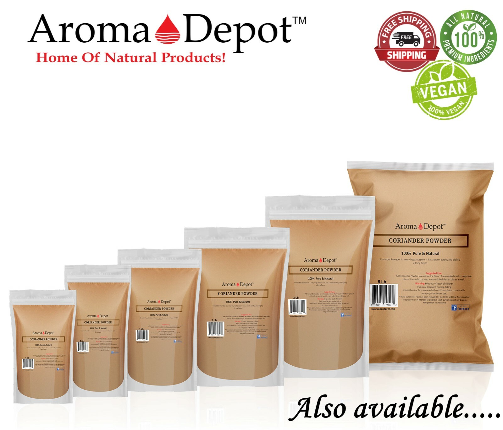 Coriander Ground Powder 1oz up to 15 lb Cilantro en Polvo Fresh Spices Herbs gallery
